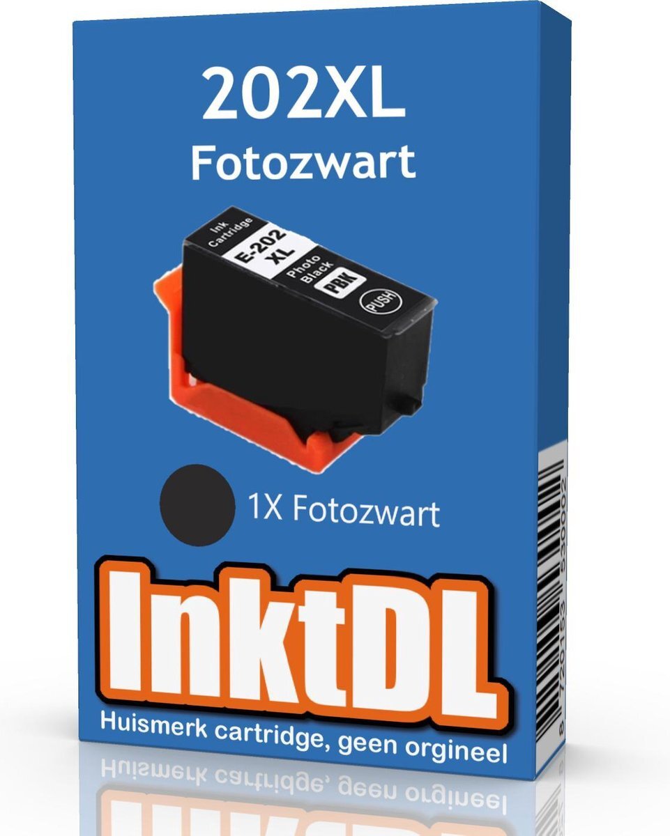 InktDL Compatible inktcartridge voor Epson 202XL | Fotozwart