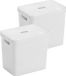 Sunware Sigma Home opbergbox 25L - Set van 2 - Wit/Transparant