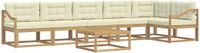 vidaXL - Hoek loungeset - 6 zitplekken - Polyester - Wit en crème