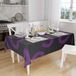 Bonamaison Tafelkleed, Anti-Mold, Sneldrogend, Waterdicht, 100% Polyester Tafellaken, Paars, zwart, 140 x 160 Cm