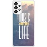 Samsung Bedrukt siliconen hoesje compatibel met Galaxy A53 5G Music is life