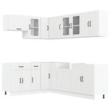 vidaXL Ensemble de meubles de cuisine Lucca Bois traité Blanc