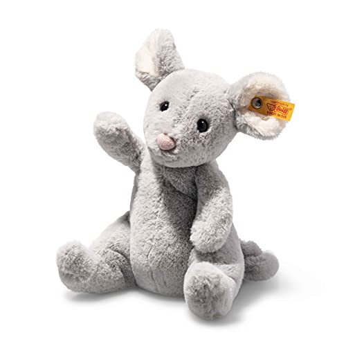 Steiff Zachte Cuddly Friends Kaasmuis blauw-grijs zittend, 19 cm