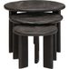 Tables Basses Gigognes 3 Pcs Table De Salon Table De Café Blanc Bois De Mangue Massif