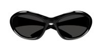 Balenciaga Bb0384sa Lunettes de soleil unisexe œil de chat noir gris 67mm