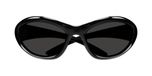 Balenciaga Bb0384sa Lunettes de soleil unisexe œil de chat noir gris 67mm