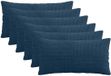 vidaXL Kussensloop ALMELO Marineblauw 40 x 70 cm Katoensatijn 6 stuks