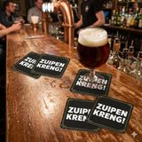 Bellatio Decorations 21 jaar verjaardag feestartikelen - Fun drankspel bierviltjes Zuipen kreng - 10x stuks - Drankspelletjes