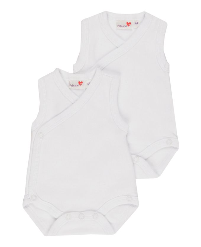 Prénatal 2-pack overslag romper uni