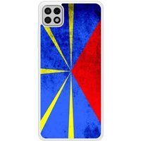 Samsung Galaxy A22 Drapeau la reunion Verstevigd hoesje met sublimatie bedrukking