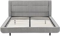 Vente-unique Bedframe stof grijs 160 x 200 cm