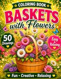 Creative Flower Basket Coloring Book