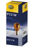 HELLA 8GA 006 841-241 PY21W Heavy Duty 24V 21W Socket BAU15s Box Hoeveelheid 10 stuks