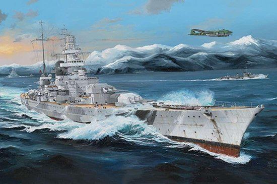 Trumpeter 1:200 German Scharnhorst Battleship Plastic Model Kit - TRU03715