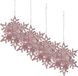 Christmas Decoration Koopman International Christmas Decoration kersthangers sneeuwvlokken - 4x -roze -11,5 cm