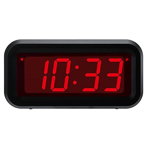ChaoRong Kleine Digitale Wekker Timegyro Reizen/Wand/Plank/Bureau LED Klok Batterij Aangedreven Alleen Op batterijen. 4 stks Batterijen kunnen de Tijdweergave Dag en Nacht voor meer dan één jaar (Zwart)