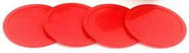 Merkloos Airhockey pucks 64mm - 4 stuks - Rood