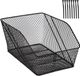 Relaxdays fietsmand achterop - metaal - 22x30x46 cm - zwart