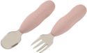 Béaba Bestekset – Leren Eten voor Peuters – Ergonomische Lepel en Vork – BPA-vrij – Antislip – Vanaf 12 Maanden