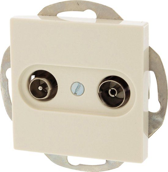Jung AS500 Radio/TV Wandcontactdoos - Inbouw - Crème
