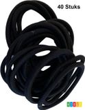 Heble® Goodies and Living Groothandel 40 stuks Haar elastiekjes - Zwart
