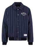 Karl Kani Outdoorjas 'Pinstripes' donkerblauw