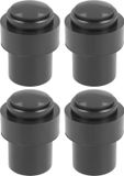 AMIG Deurstopper/deurbuffer - 4x - D30mm - inclusief schroeven - mat zwart