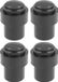 AMIG Deurstopper/deurbuffer - 4x - D30mm - inclusief schroeven - mat zwart