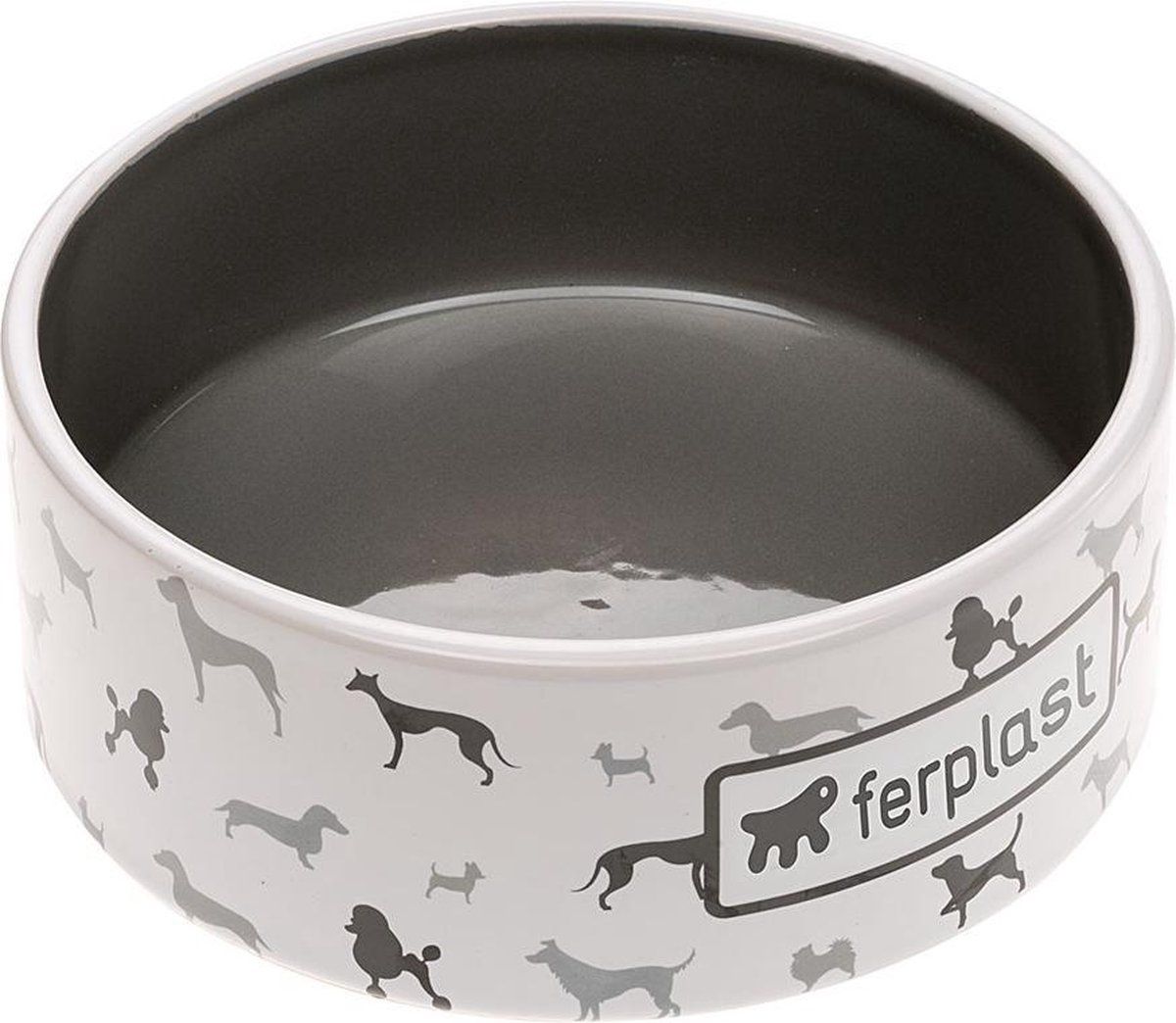 Ferplast Equelle Juno Medium - Hondenvoerbak - Wit/Grijs - 16,3 cm