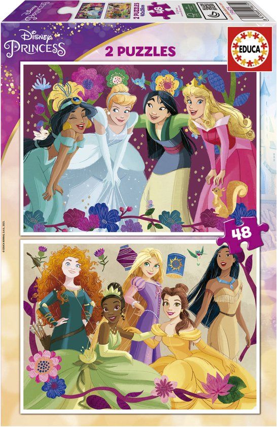 EDUCA - Disney Prinsessen Puzzel 2x48 stukjes