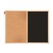 Memobe DUO 2-in-1 planner: kurkbord + magnetisch krijtbord, in frame van hout, bord om op te hangen, voor woning, keuken, kantoor, school, wandplanner, weekplanner, schrijfbord, 60 x 40 cm