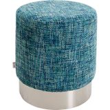 KARE Berry Poef/voetenbank Cylinder Lichtblauw