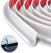 Dailygoods Gouttière en PVC en forme de J 5m Blanc