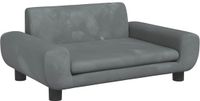 vidaXL Banc pour enfants 70x45x33 cm velours gris foncé