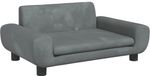 vidaXL Banc pour enfants 70x45x33 cm velours gris foncé
