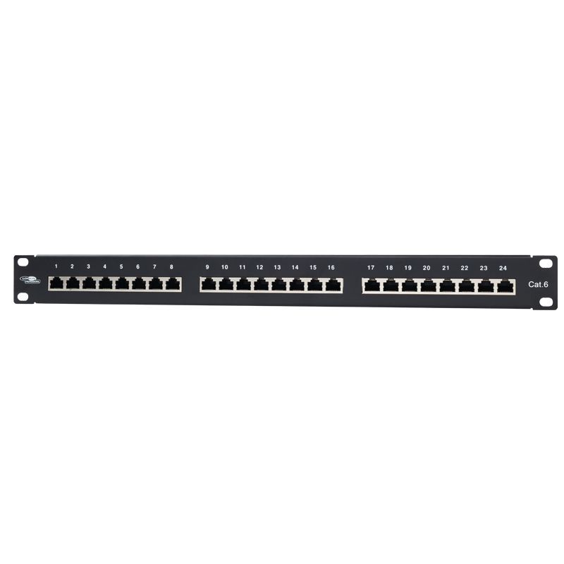 LOGON LPP100 Patch Paneel - Zwart - RJ-45 - Rekmontage