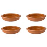 Tapas Schaaltjes - 12x stuks - terracotta - ovenbestendig - crème brulee ovenschaaltjes