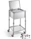 Vevor Chariot réfrigéré en acier inoxydable de 56,4 L avec couvercle articulé et roues