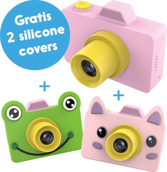 Eldur Eldur® Kindercamera - Roze - Incl. 2 covers + 32gb SD kaart