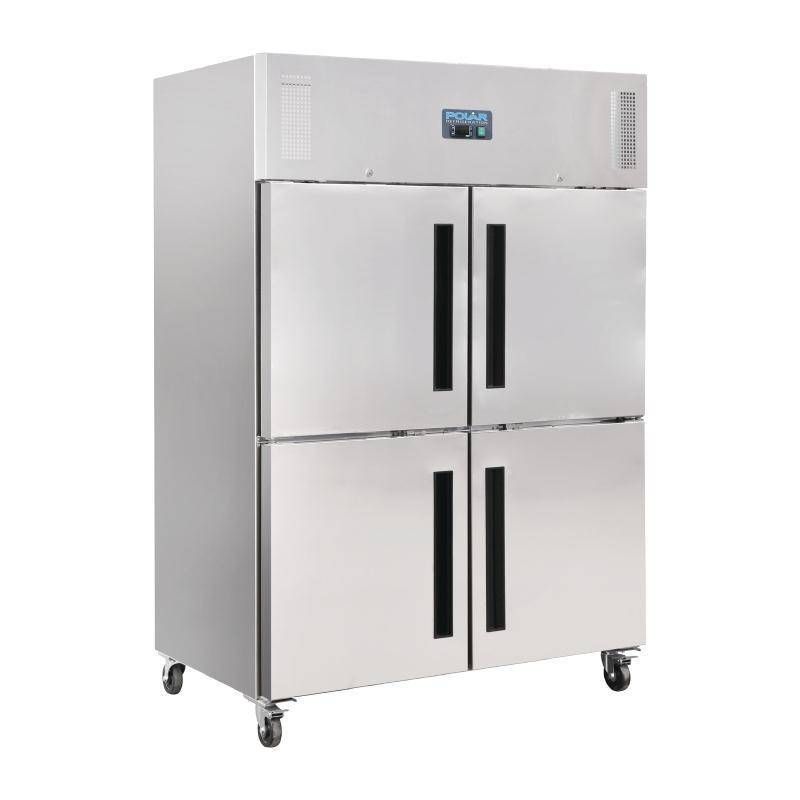 Polar Koelkast RVS 2 x 2 Deurs 1200 Liter