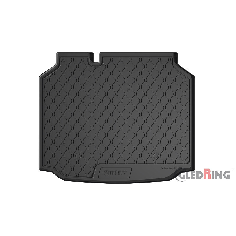 Gledring 1802 Rubbasol (Rubber) Kofferbakmat Seat Leon 5F 5-deurs 2013, Zwart