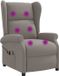 vidaXL Wingback elektrische massage relaxstoel Taupe Stof