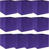 vidaXL Opbergboxen - 10 stuks - 32x32x32 cm - Paars