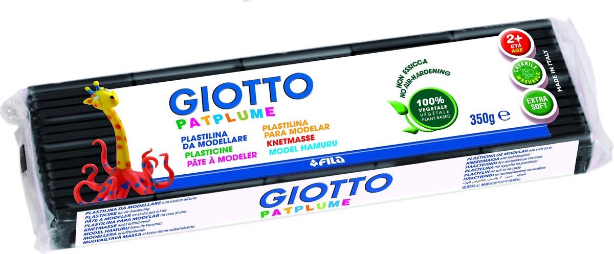 Giottos brood van 350 gram zachte Patplume klei - Zwart