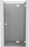 Mexen Lunar L porte battante douche droite 90 cm, transparent, blanc