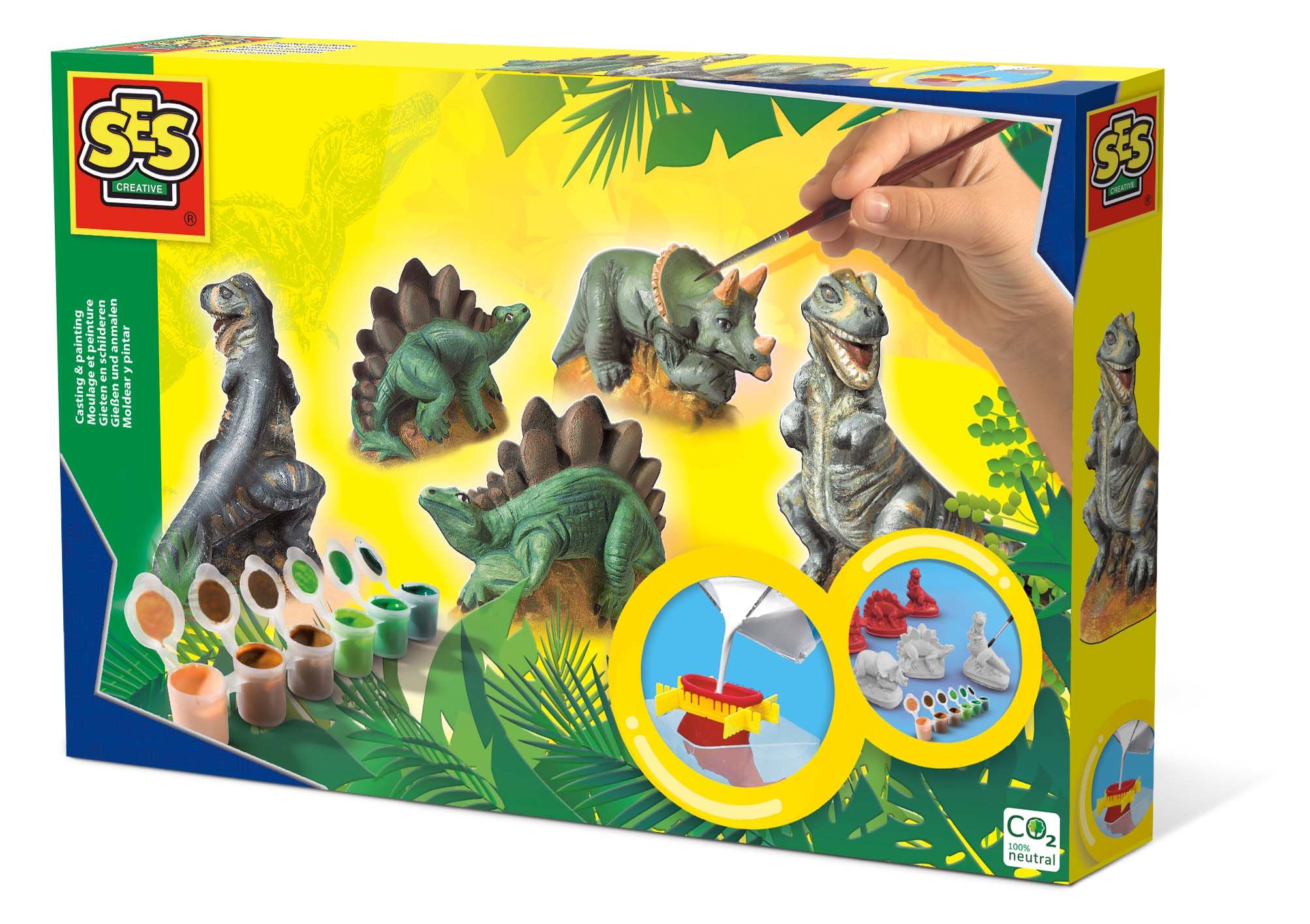 SES Creative Gieten en Schilderen - Dino's - Kinderset - 5+ jaar