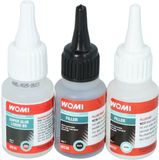 Womi Superglue Filler Set – Lijm + Vulstof – Snelle Uitharding – Extreem Sterke Reparatie – Multimateriaal