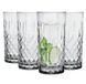 Glasmark Krosno Waterglazen Glazen Drinkglazen Set Long Drink Cocktail Gin Water Long Drink Glazen Cocktailglazen Drinkglas Waterglas Vaatwasmachinebestendig Grijs met Kristaleffect 4 x 300 ml
