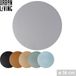 Stadsleven Urban Living Placemats lederlook - Luxe - rond - grijs - Diameter 38cm - 2 stuks