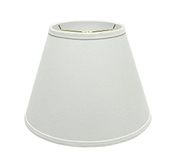 Aspen Creative 13" breed (7" x 13" x 9 1/2") overgangsgebonden keizervormige spin constructie lampenkap, wit